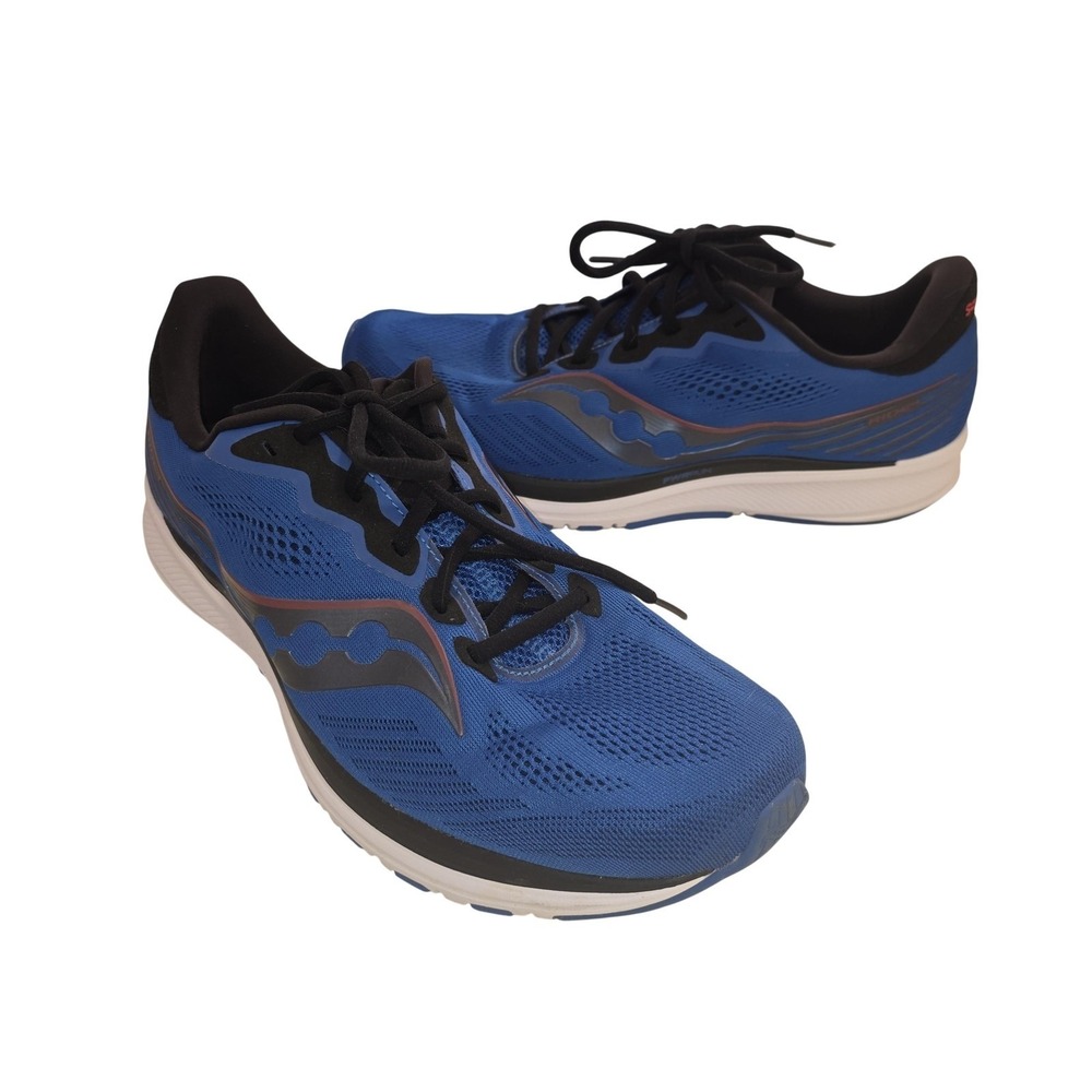 Saucony Ride 14 Running Shoes Mens Size 12 Blue Cushioned Sneakers S20550-30